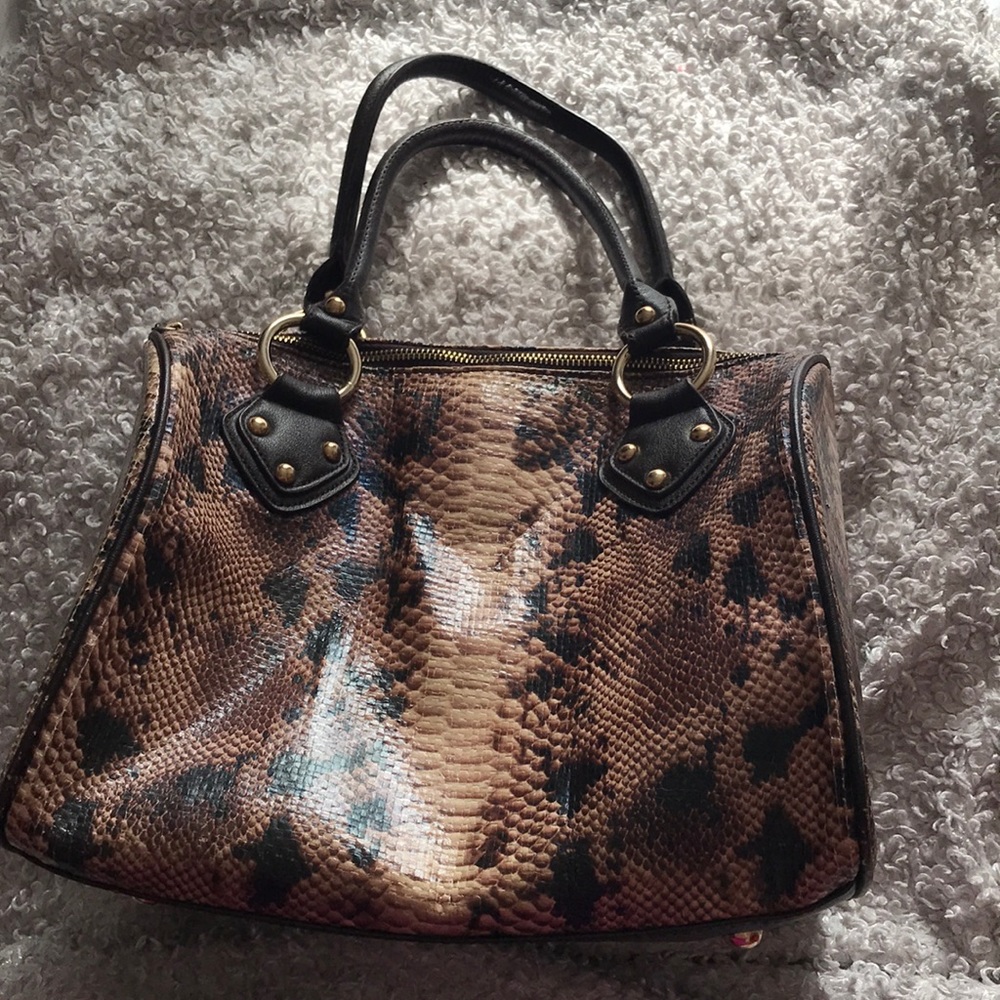 Faux snake skin purse
